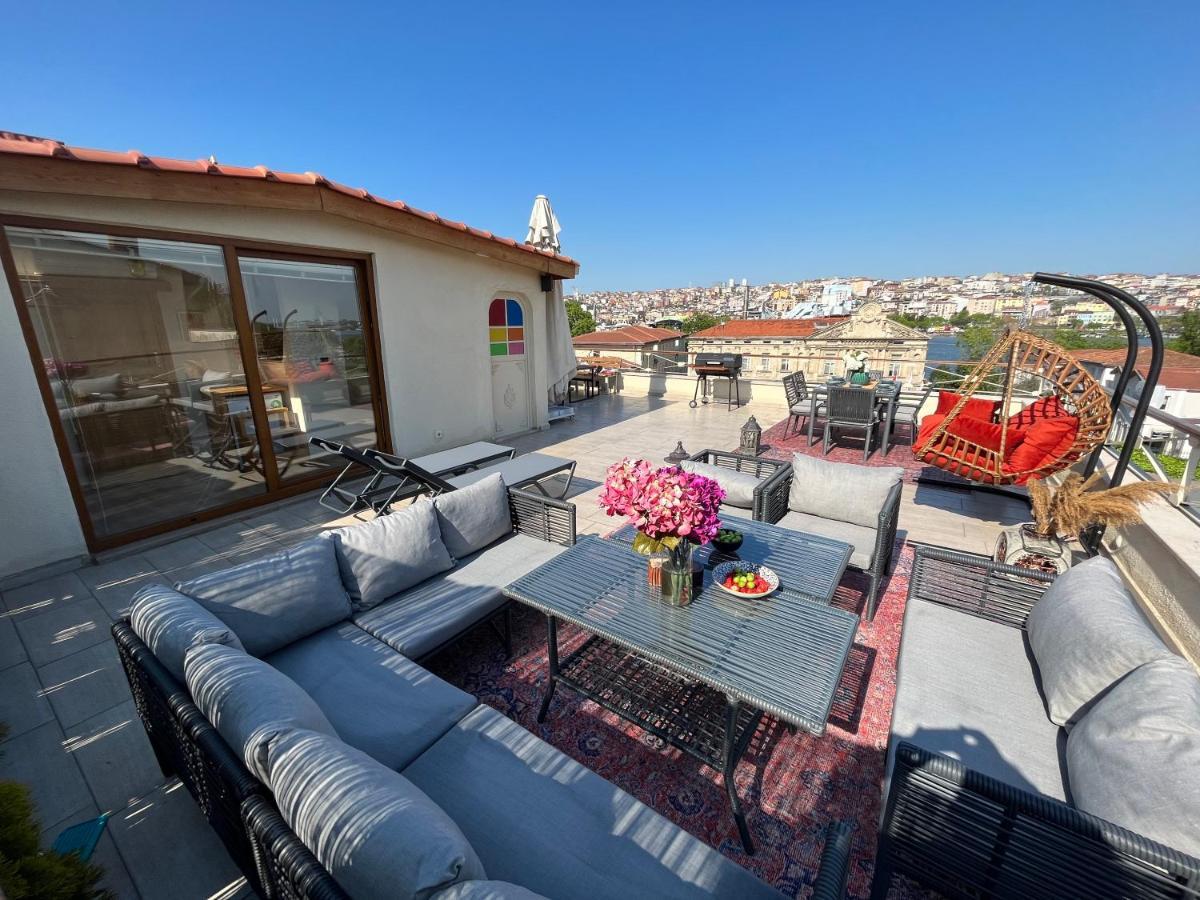 Waterfront Apartment By The Tram - Terrace With Dome & Golden Horn View In Fatih Isztambul Kültér fotó